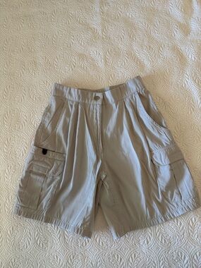 Title Nine Light Khaki Womens Cargo Shorts